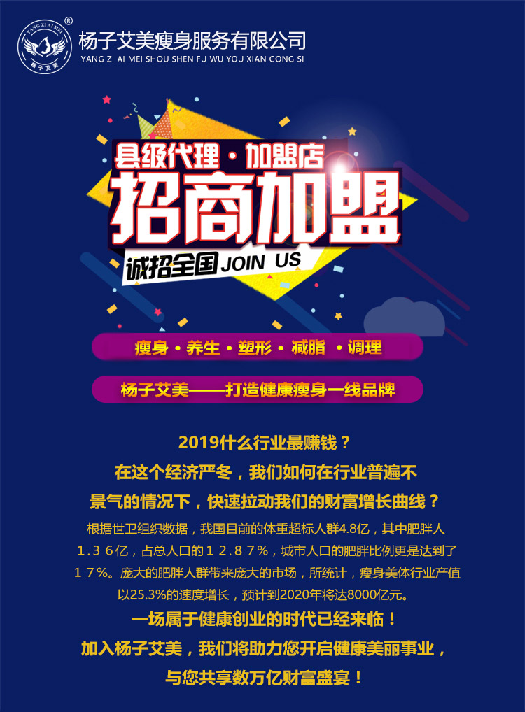 楊子艾美專業瘦身加盟火熱進行中