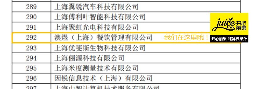 【喜報】開心麗果鮮榨果汁榮獲2018年***高新技術企業認證