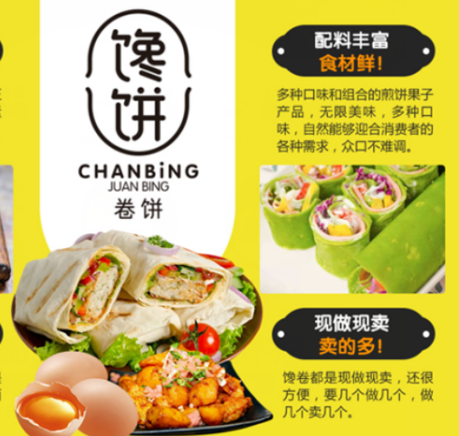 饞餅卷餅 萬元開店 輕松創業 致富好項目